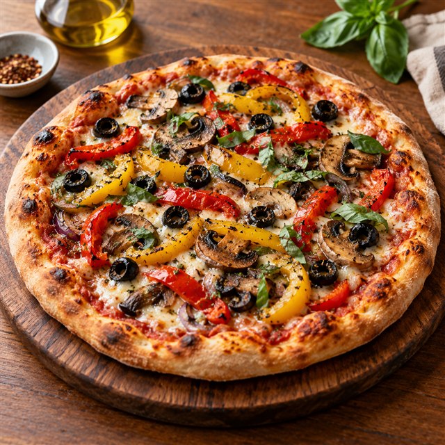 Roasted vegetable pizza